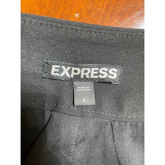 Express Womens Pencil Skirt Size 6 Midi Black Lined Formal Workwear Occasion - Picture 4 of 9